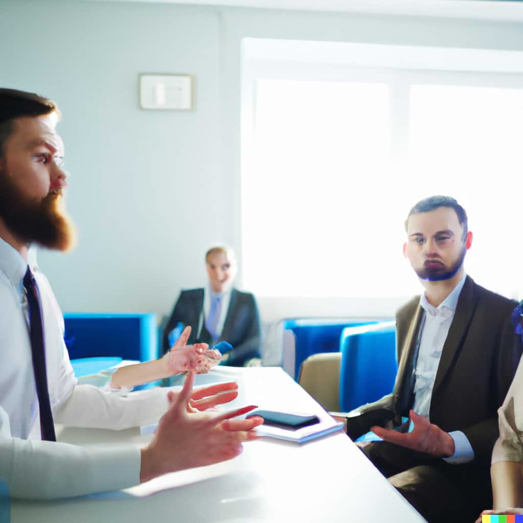 Un cadre est entrain de gérer un talent en entreprise
